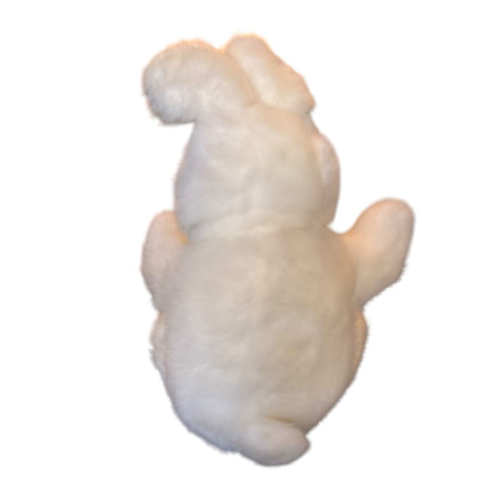 Vintage Adorable 1989 Fiesta White Plush BEGGING BUNNY RABBIT Easter 9" - Picture 3 of 5